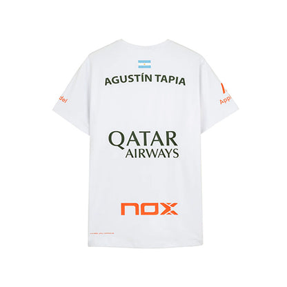 Nox Agustín Tapia 24 Sponsors AT10 White T-shirt