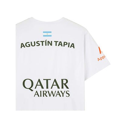 Nox Agustín Tapia 24 Sponsors AT10 White T-shirt