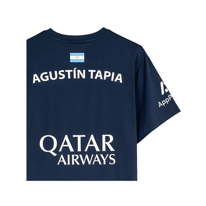 Nox Agustin Tapia 24 Sponsors AT10 Navy Blue T-Shirt